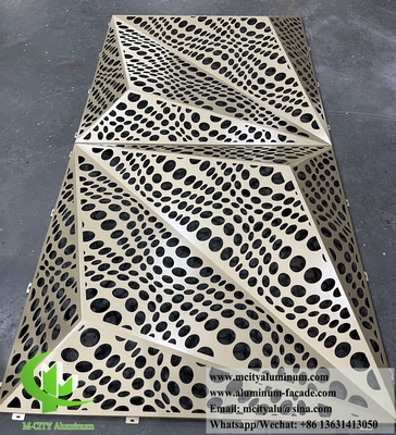 3D-metalen bekledingspaneel Aluminiumplaat voor muurgevelsysteem decoratie PVDF-coating