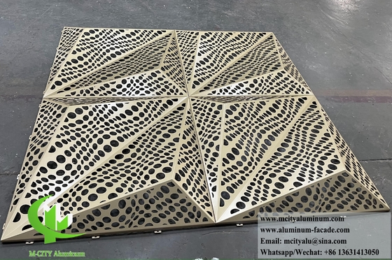 3D-metalen bekledingspaneel Aluminiumplaat voor muurgevelsysteem decoratie PVDF-coating