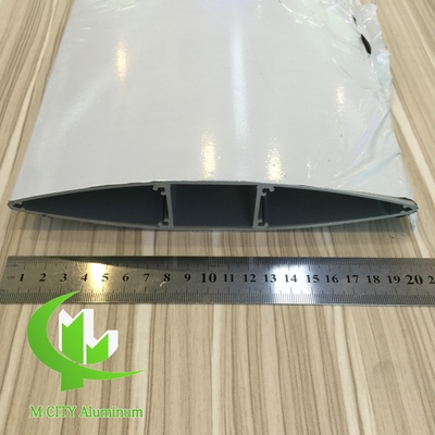 Aluminium geextrudeerd louverprofiel Aerofoil louver pvdf afwerking met grijze kleur