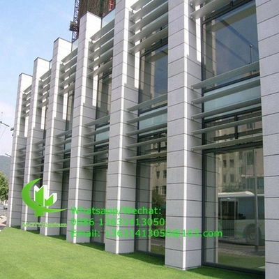 PVDF Architectural Aerofoil vinnen aluminiumscherm met ovale vorm voor gevelvenster
