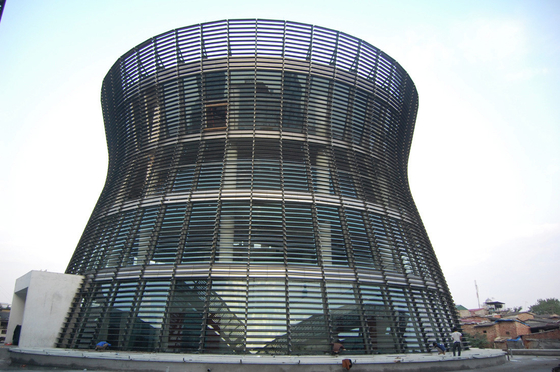 Aluminium lamellen leverancier in China met ovale vorm poeder bekleed afwerking Aerofoil systeem 300mm breed hout korrel kleur