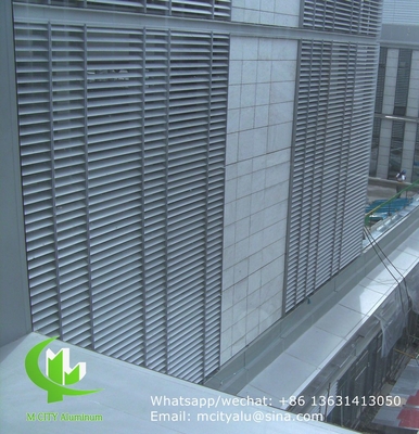 poedergecoate architectonische aluminiumscherm met ovale vorm voor gevelgordijnen