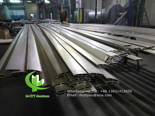 150 mm horizontaal Vaste zonnescherm Architectonisch Aerofoil profiel aluminiumpaneel voor vensterzonnescherm