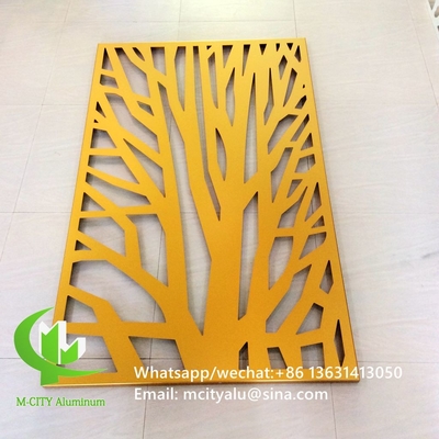 Metalen aluminium gravure schermpaneel laser snijden gevelpaneel huis decoratie boom patronen