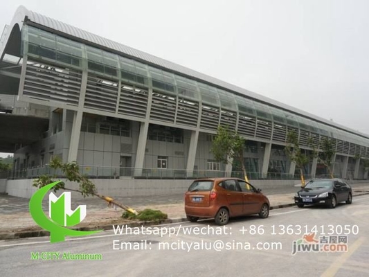 Geanodiseerd horizontaal verticaal Aerofoil louver profiel aluminium louver met ovale vorm voor gevel gordijnwand