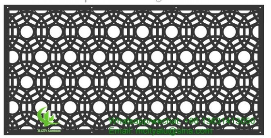 CNC aluminium gesneden decoratief paneel met verschillende patronen laser snijdoek paneel 2 mm dik
