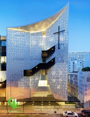 metalen geperforeerd aluminium gesneden holle schermpaneel met boompatroon ontwerp laser snijpaneel voor balkon gevelvenster