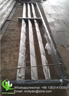 150 mm horizontaal Vaste zonnescherm Architectonisch Aerofoil profiel aluminiumpaneel voor vensterzonnescherm