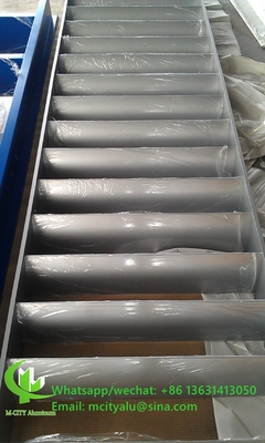 zonneluiken Architectonische Aerofoil profiel aluminiumluiken met ovale vorm voor gevel gordijnwand