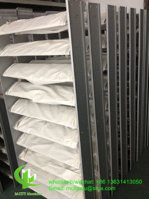 150 mm horizontaal Vaste zonnescherm Architectonisch Aerofoil profiel aluminiumpaneel voor vensterzonnescherm