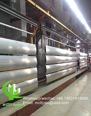 150 mm Architectonisch aluminium Aerofoil louver met ovale vorm voor gevel gordijnwand
