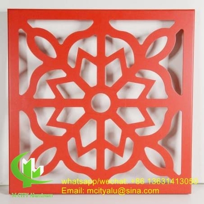 Aluminiumlaser gesneden plaat voor hek decoratie geperforeerd wandpaneel