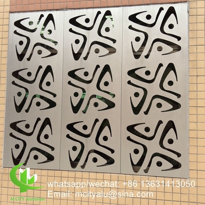 met laser gesneden geperforeerd aluminiumplaat gevel bekleding paneel 2,5 mm dik voor raam