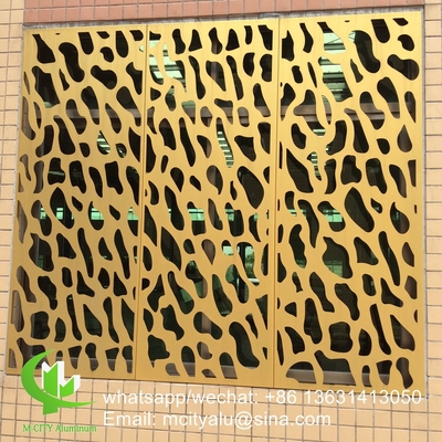 met laser gesneden geperforeerd aluminiumplaat gevel bekleding paneel 2,5 mm dik voor raam