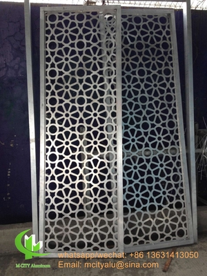 Metal aluminium perforated panel laser cutting facade panel home decoration tree patterns