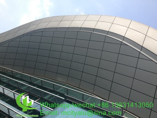 Foshan 4 mm metalen aluminium bekledingspaneel met poedercoating voor gevelgordijn