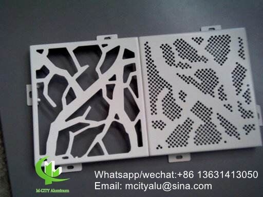 Metalen aluminium gevelplaat met een patroon voor de gevelbekleding voor de gordijnwand van de gevel met een aluminiumpaneel van 3 mm dik