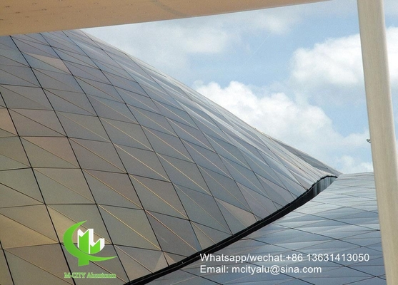 holle 2,5 mm aluminium bekledingspaneel met pvdf afwerking voor gevelgordijnwand