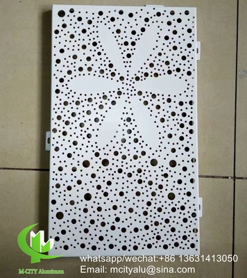 bloem stijl CNC-laserscherm Geperforeerd 2,5 mm Metalen aluminium bekleding paneel voor gordijnwand