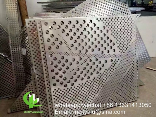 CNC-gesneden paneel Perforated panel 3mm Metal aluminium bekleding paneel voor gordijnwand
