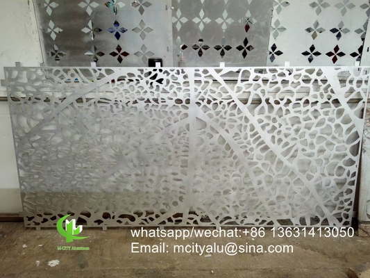 CNC laser gesneden geperforeerd aluminium plaat gevel bekleding paneel 2,5 mm dikte voor de muur