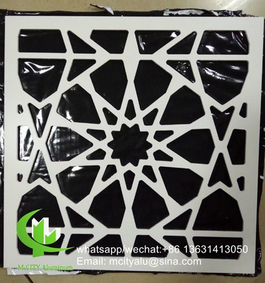 Laser gesneden paneel hol paneel bloem roos ontwerp 2,5 mm Metalen aluminium bekleding voor de muur