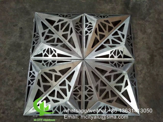 aluminium bekleding wandpaneel met geperforeerd patroon snijwerk paneelplaat voor gordijnwandversiering