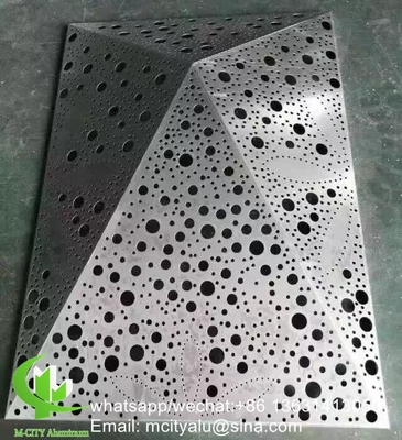 Op maat gemaakte metalen aluminium bekledingspaneel geperforeerd plaat voor bekleding gevel