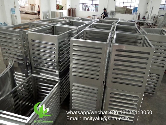 airconditioner aluminium hoes metalen gevel bekleding buigplaat 2,5 mm dikte voor gordijnwand gevel decoratie