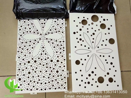 bloem stijl CNC-laserscherm Geperforeerd 2,5 mm Metalen aluminium bekleding paneel voor gordijnwand