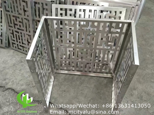 holle geperforeerde air ac dekking aluminium laser gesneden cnc aluminium schermplaat voor wandbekleding decoratie