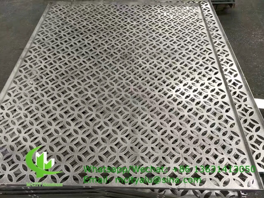bloem stijl CNC-laserscherm Geperforeerd 2,5 mm Metalen aluminium bekleding paneel voor gordijnwand