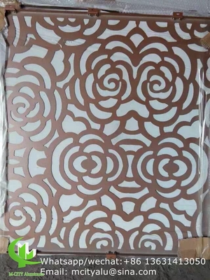 Aluminiumlaser gesneden plaat voor hek decoratie geperforeerd wandpaneel