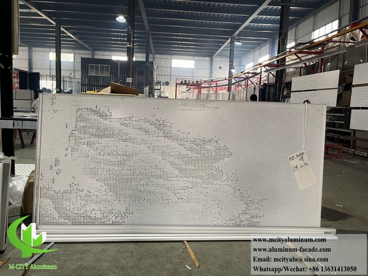 Poedergecoate witte metalen bekledingspanelen Aluminium gevels Plafonddecoratie