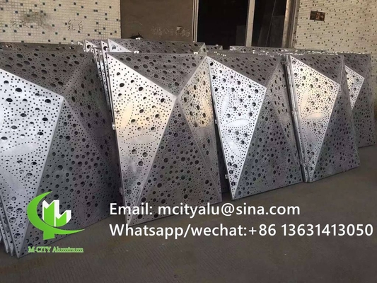 Aluminiumwandpaneel voor gordijnwand gevelbekleding wandpaneel met 2 mm dikke geperforeerd scherm