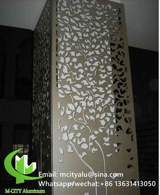 Aluminium holle wandpaneel voor gordijnwand gevelbekleding wandpaneel met 2 mm dikke geperforeerd scherm