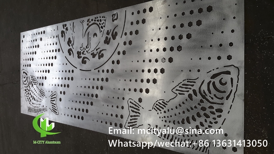 Aluminium holle wandpaneel voor gordijnwand gevelbekleding wandpaneel met 2 mm dikke geperforeerd scherm