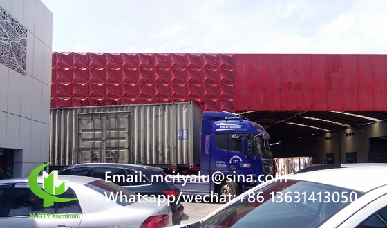 Aluminium geperforeerd paneel plaat metalen gevel bekleding paneel 2,5 mm dik voor gordijnwand gevel decoratie