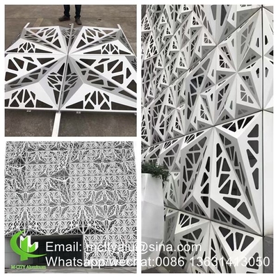 3D Aluminium geperforeerd bekledingspaneel voor gordijnwand gevel bekleding wandpaneel met hol ontwerp voor buiten gebruik