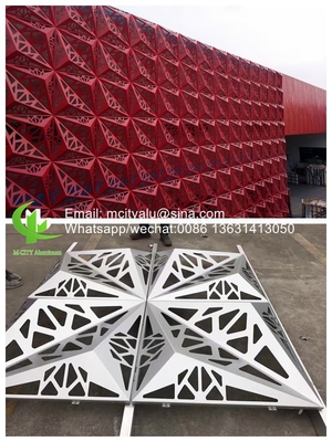 3D Aluminium geperforeerd bekledingspaneel voor gordijnwand gevel bekleding massief paneel l buitenwandpaneel