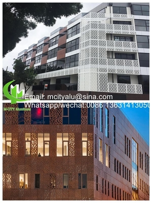 3D Aluminium geperforeerd bekledingspaneel voor gordijnwand gevel bekleding massief paneel l buitenwandpaneel