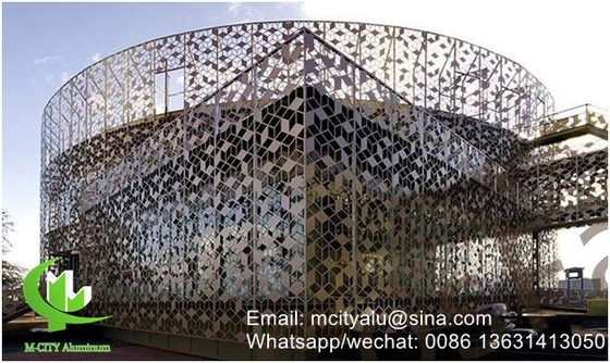 Aluminium geperforeerd paneel voor gordijnwand gevelbekleding wandpaneel met een dikte van 2 mm geperforeerd scherm