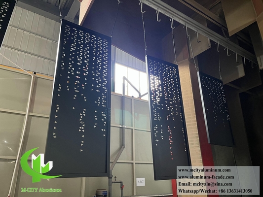 Architectonisch metalen scherm aluminium plaat met raam hol ontwerp met LED-licht