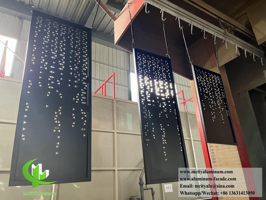 Architectonisch metalen scherm aluminium plaat met raam hol ontwerp met LED-licht