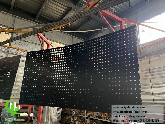 Matt Zwart Perforerend Metalen Bekleding Aluminiumplaat Voor Gevelbekleding