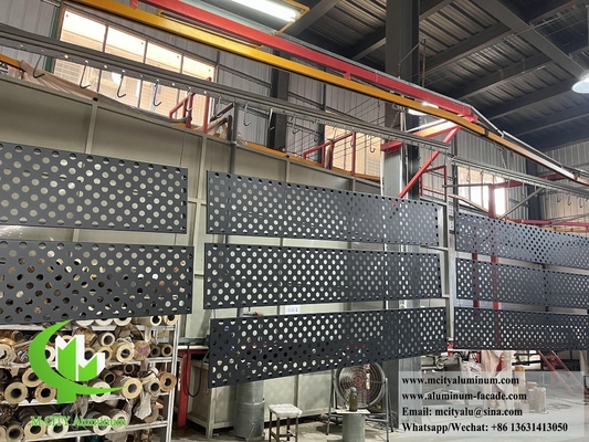 Goudkleurig metalen bekleding van massief aluminiumpaneel met perforatiepatroon
