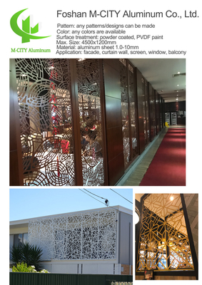 China Aluminium privacy scherm CNC laser gesneden decoratief paneel gevel wandpaneel bekleding paneel