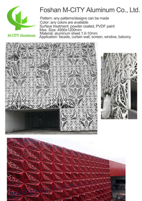 China Aluminium privacy scherm CNC laser gesneden decoratief paneel gevel wandpaneel bekleding paneel