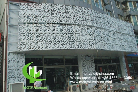Metalen aluminium geperforeerd bekledingspaneel met kunstpatronen geperforeerd gebruikt voor gevels van gebouwen