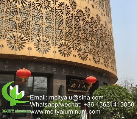 China Aluminium bekleding CNC laser gesneden decoratief paneel voor gevel wandpaneel bekleding paneel